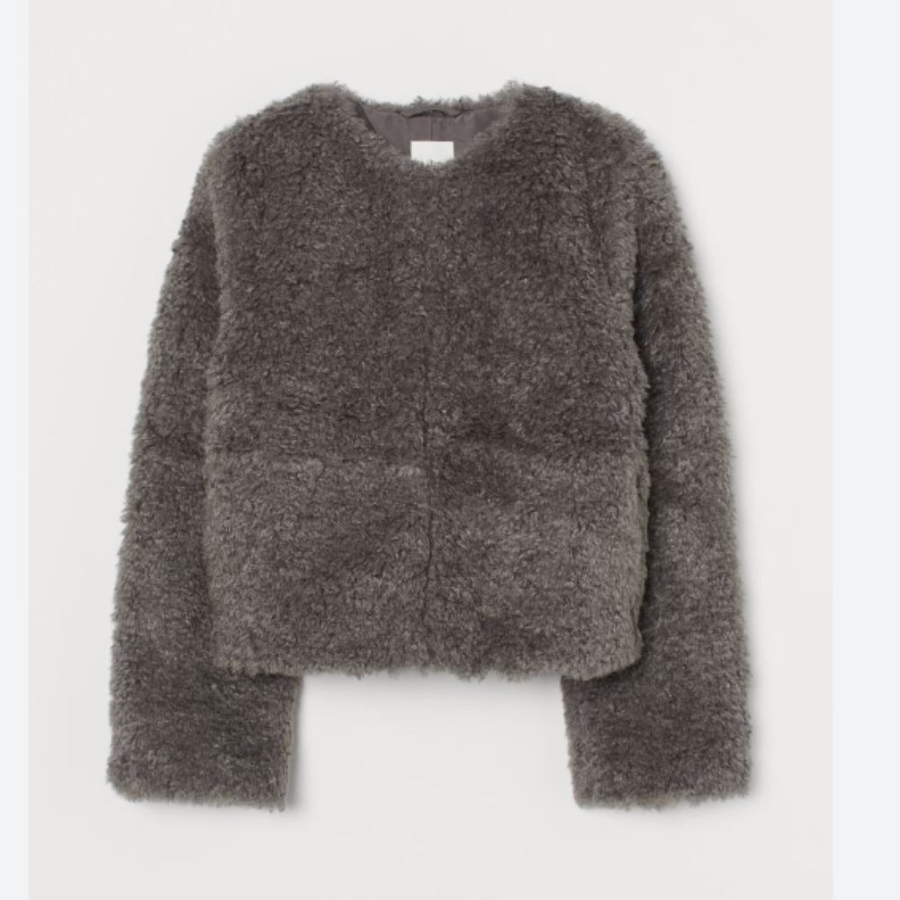 Cropped Faux Fur Jacket
